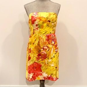 J. Crew Strapless floral dress- size 4